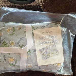 Longaberger Daisy Floral Accessory Bags
